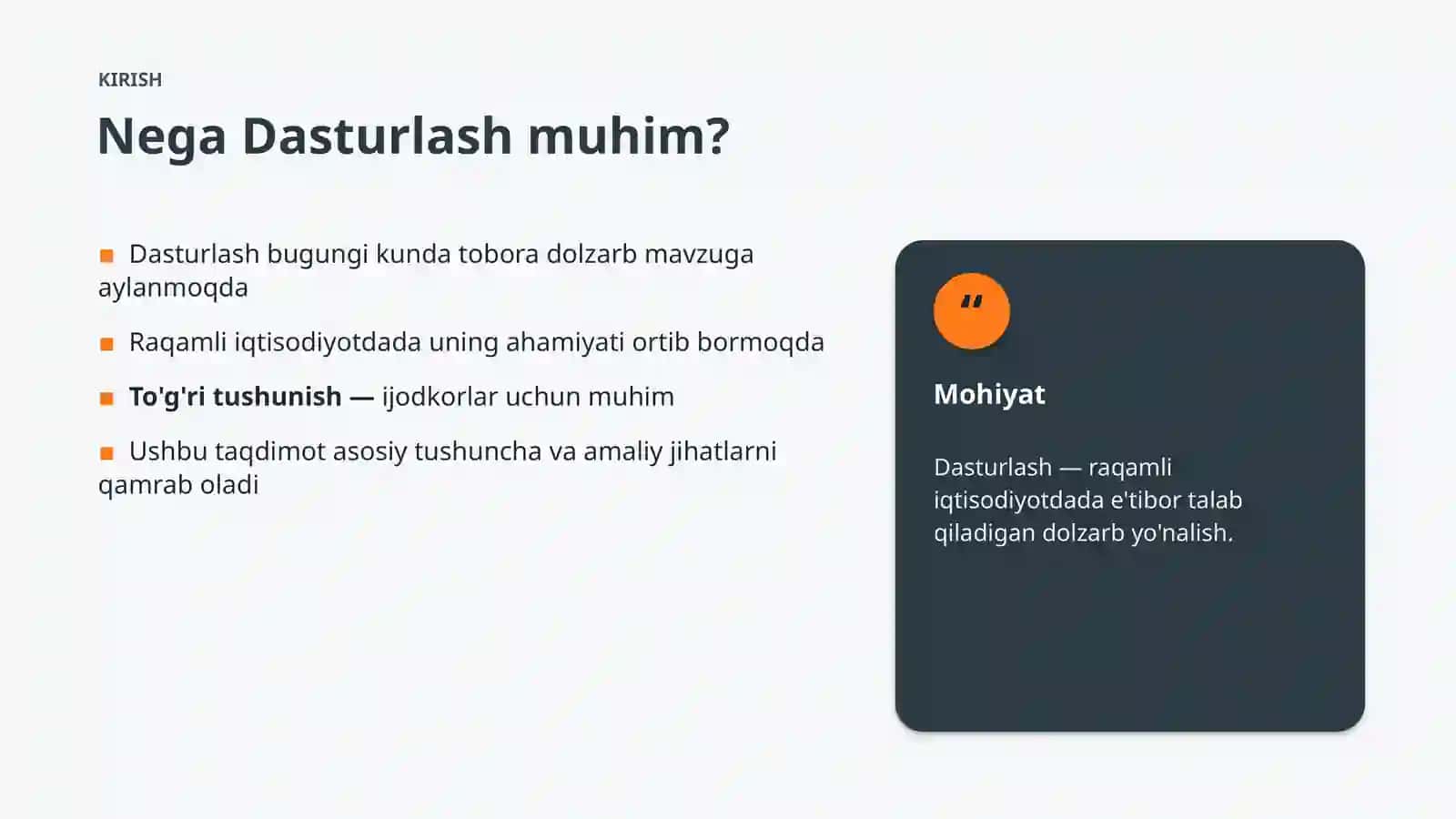 Dasturlash 3