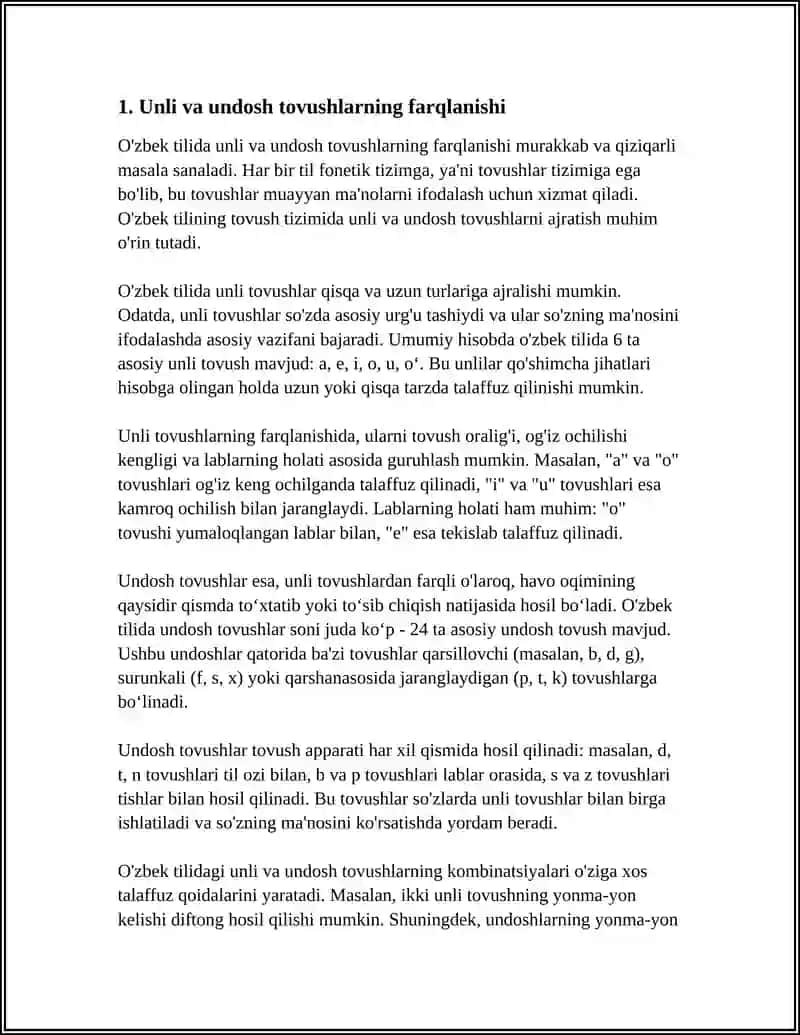 UNLI VA UNDOSH TOVUSHLAR TASNIFI 3
