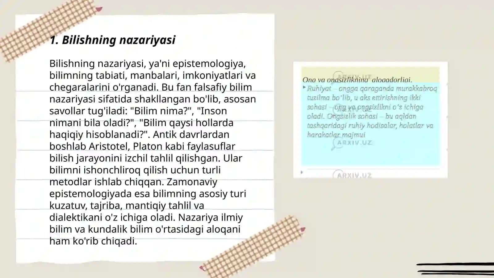 Bilish falsafasi 3