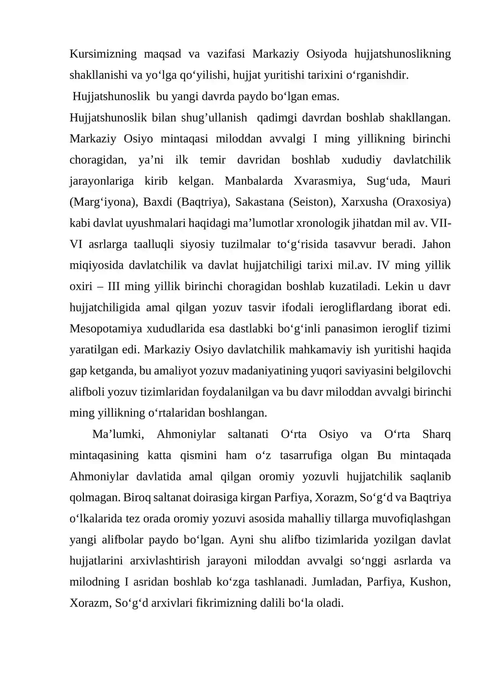 Diplomatika fanining tarixni o’rganishdagi o’rni 3