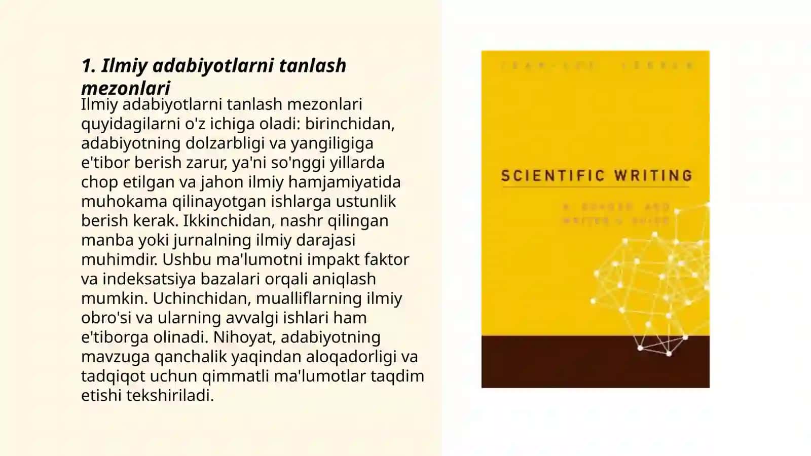 Ilmiy adabiyotlarning mutolaa qilish qoidalari 3