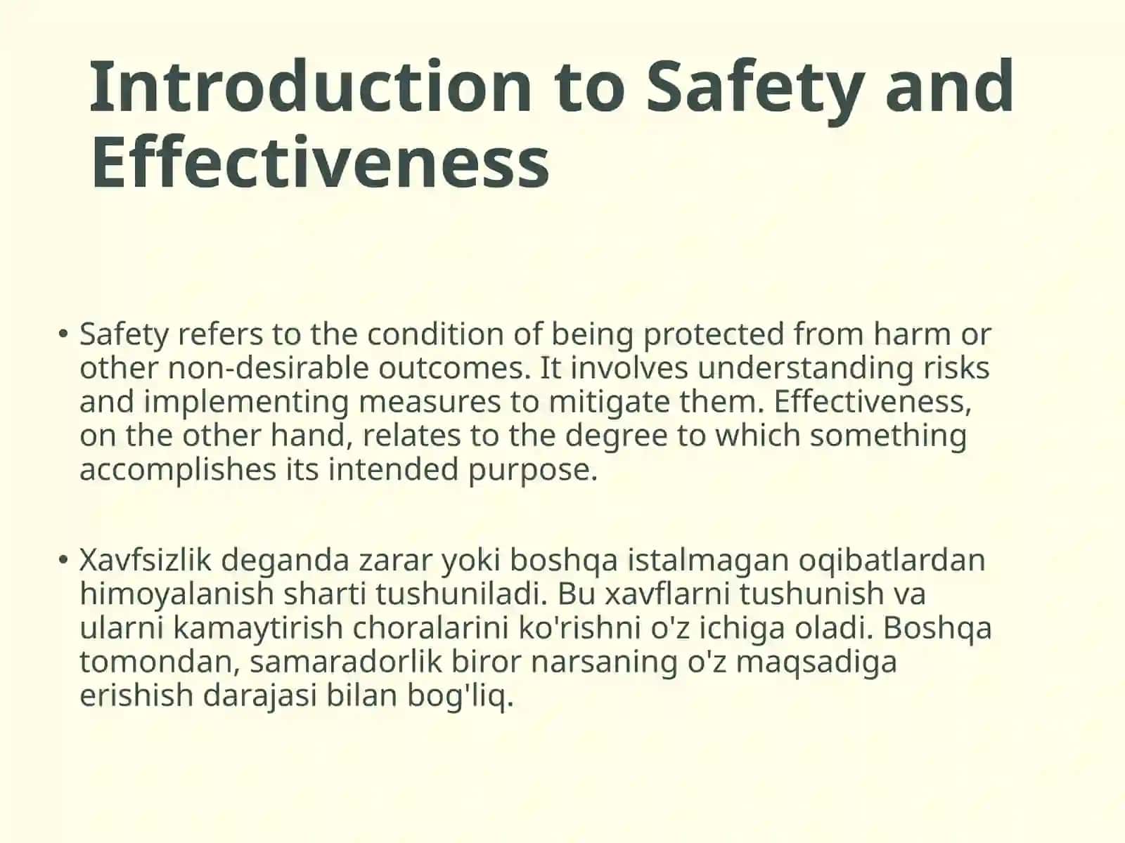 Safety and Effectiveness 3