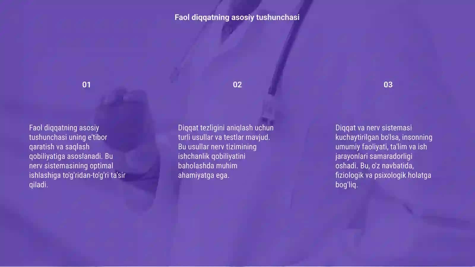Diqqat tezligi va nerv sistemasi 3