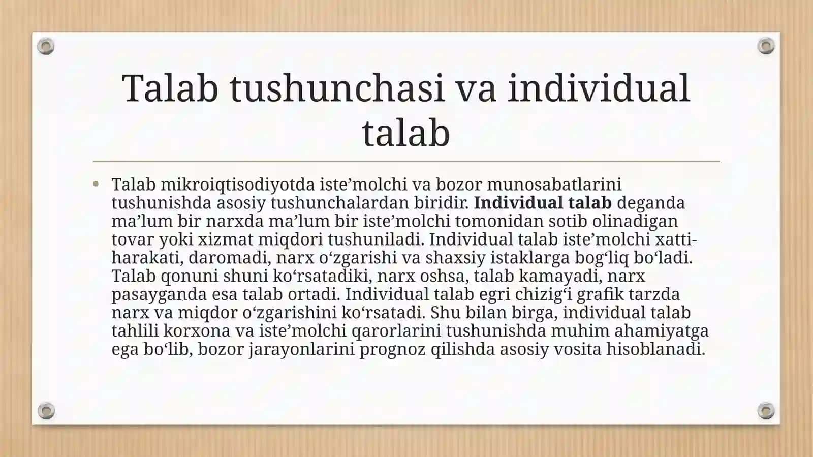 Individual va bozor talabi 3