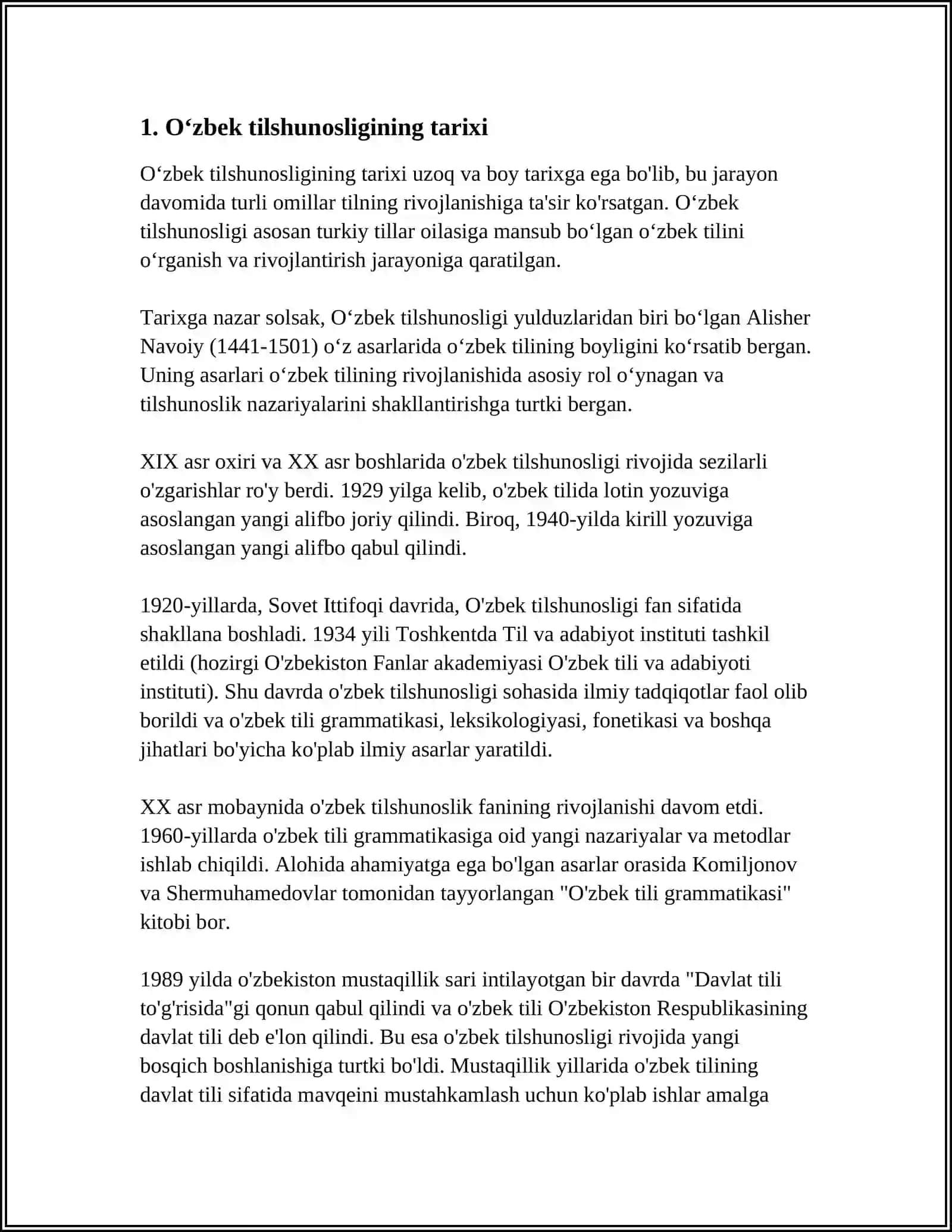 Oʻzbek tilshunosligi va uning rivojlanish yoʻllari 3