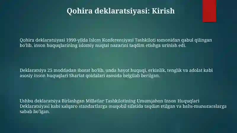 Qohira deklaratsyasi 3