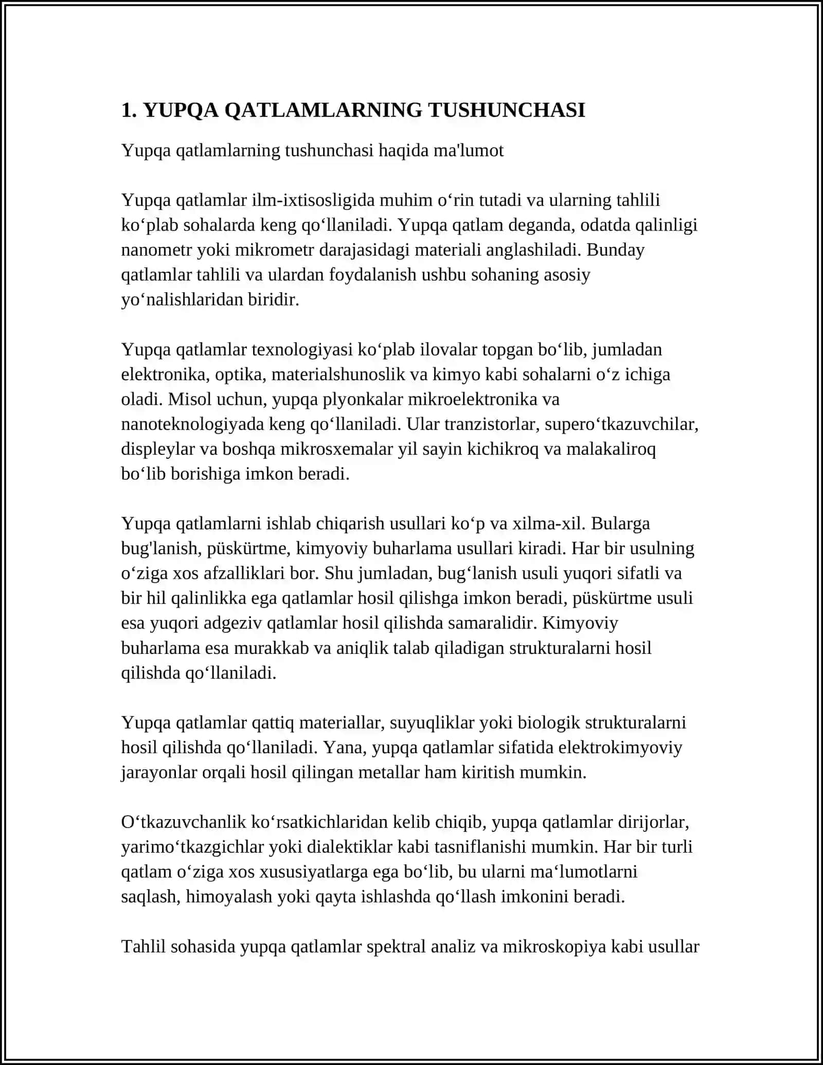YUPQA QATLAMLARNING TUZILISHI VA XOSSALARI 3