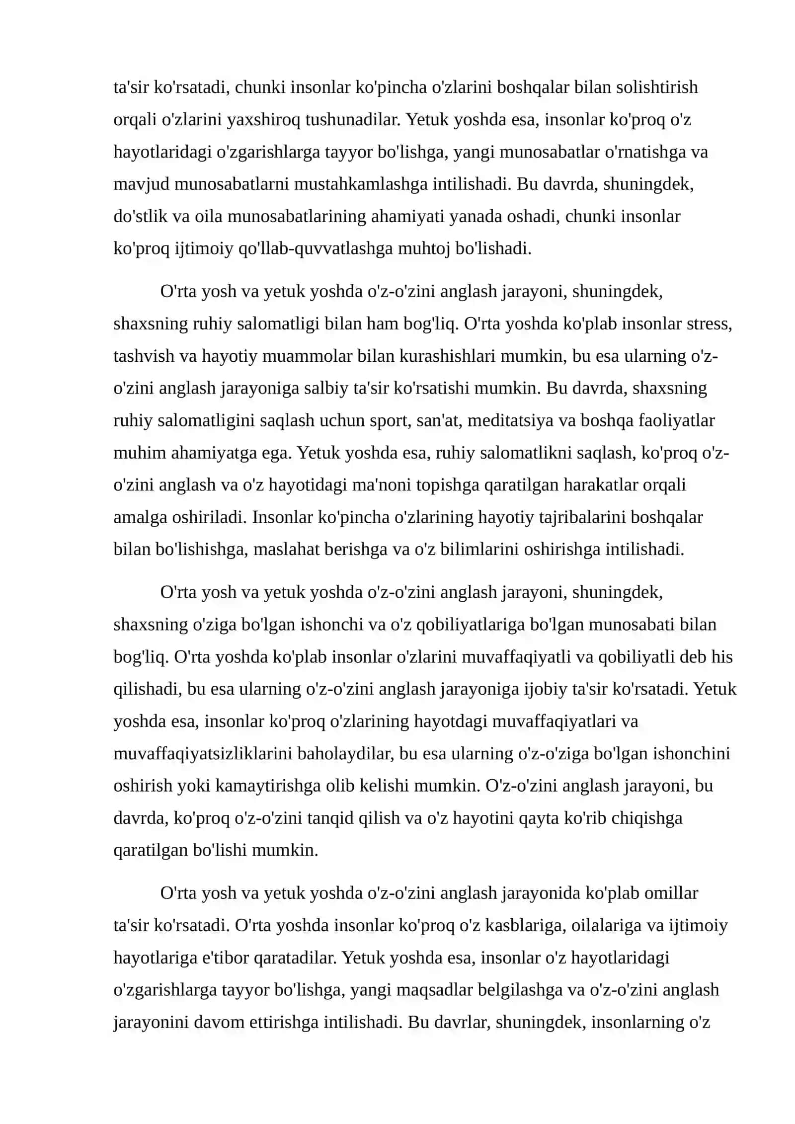 O'rta yosh va yetuk yoshning ta'rifi va psixologik xususiyatlari 3