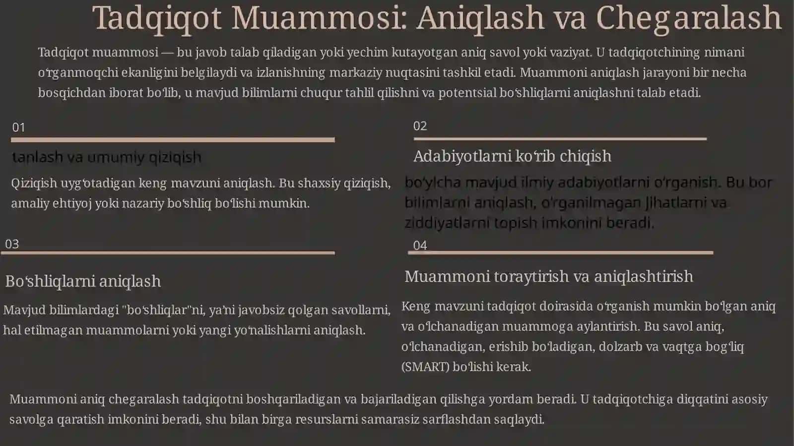 Ilmiy izlanishlar bosqichi 3