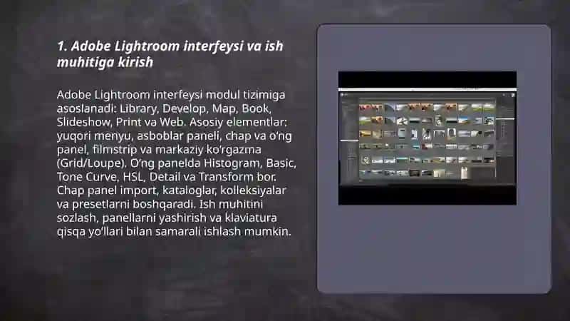 Adobe Lightroom dasturi 3