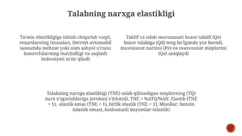 Talab va taklif muvozanati 3