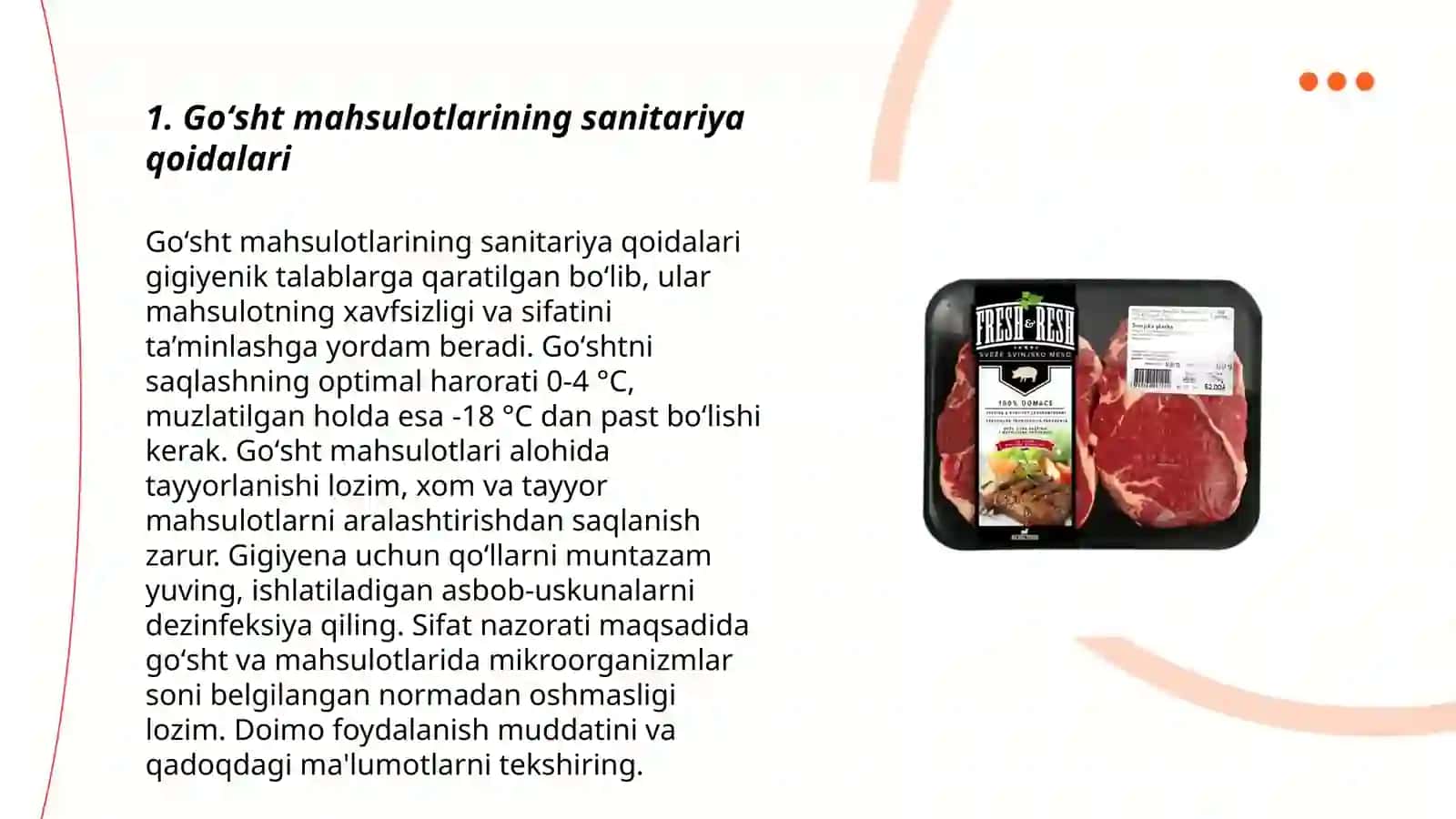 Goʻsht maxsulotlarini xavfsizligi 3