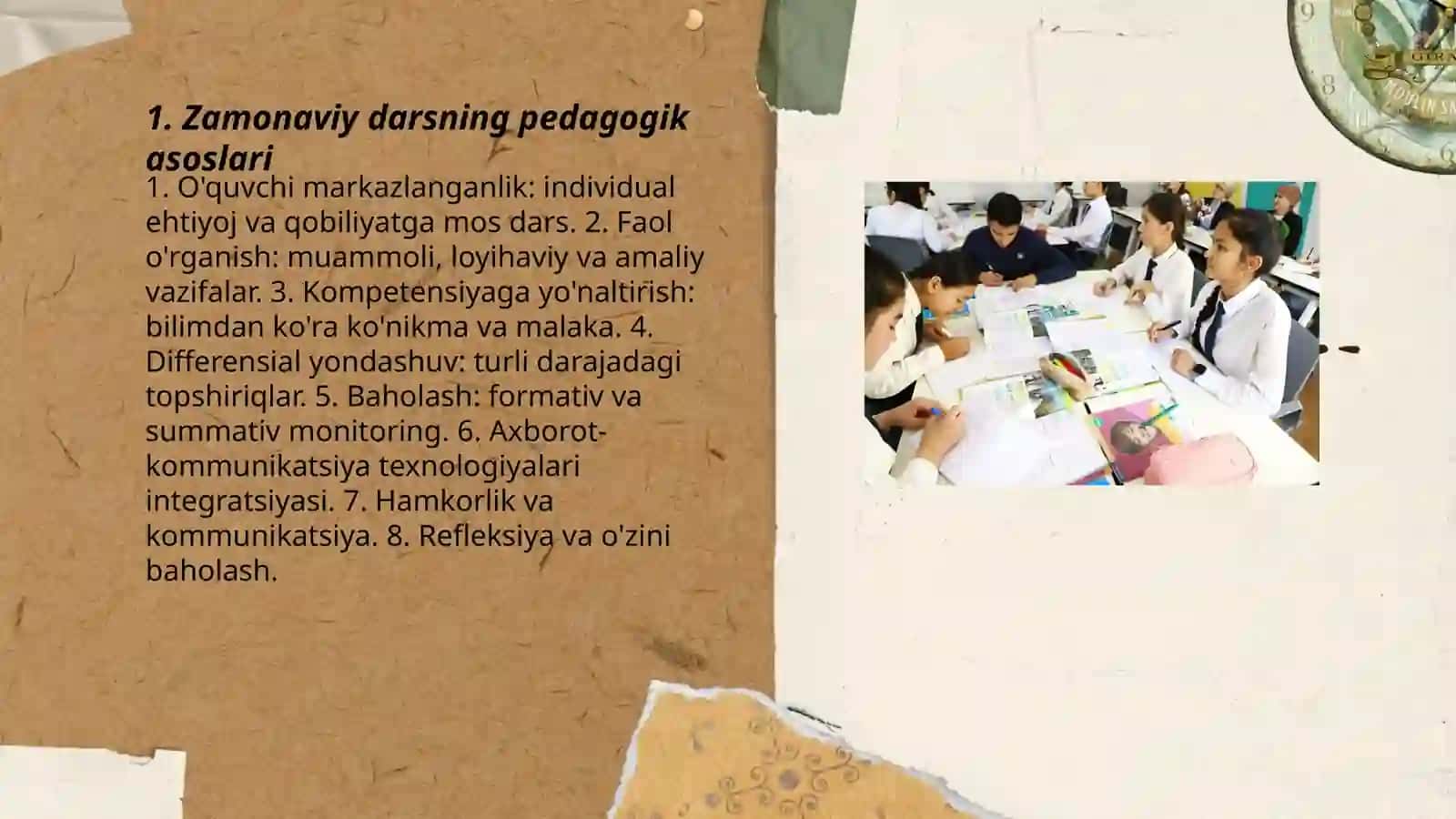 Zamonavi dars va unga qo'yiladigan talabmar 3