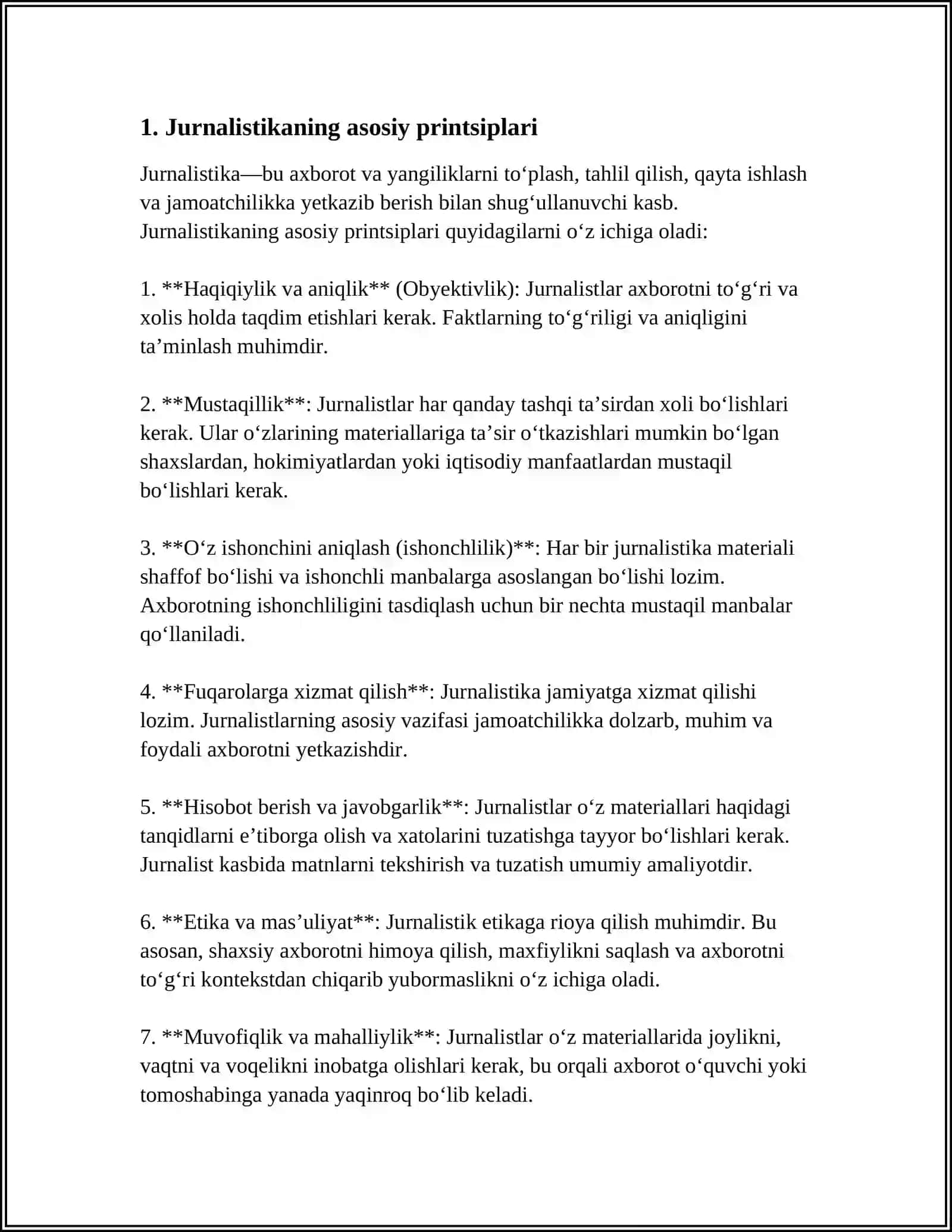 JURNALIST VA UNING AXBOROT MANBALARI 3