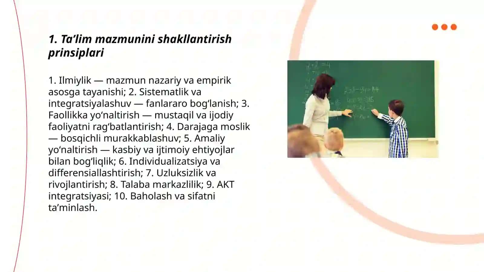 Taʼlim mazmuni.Oʻqitish metodlari va vositalari 3