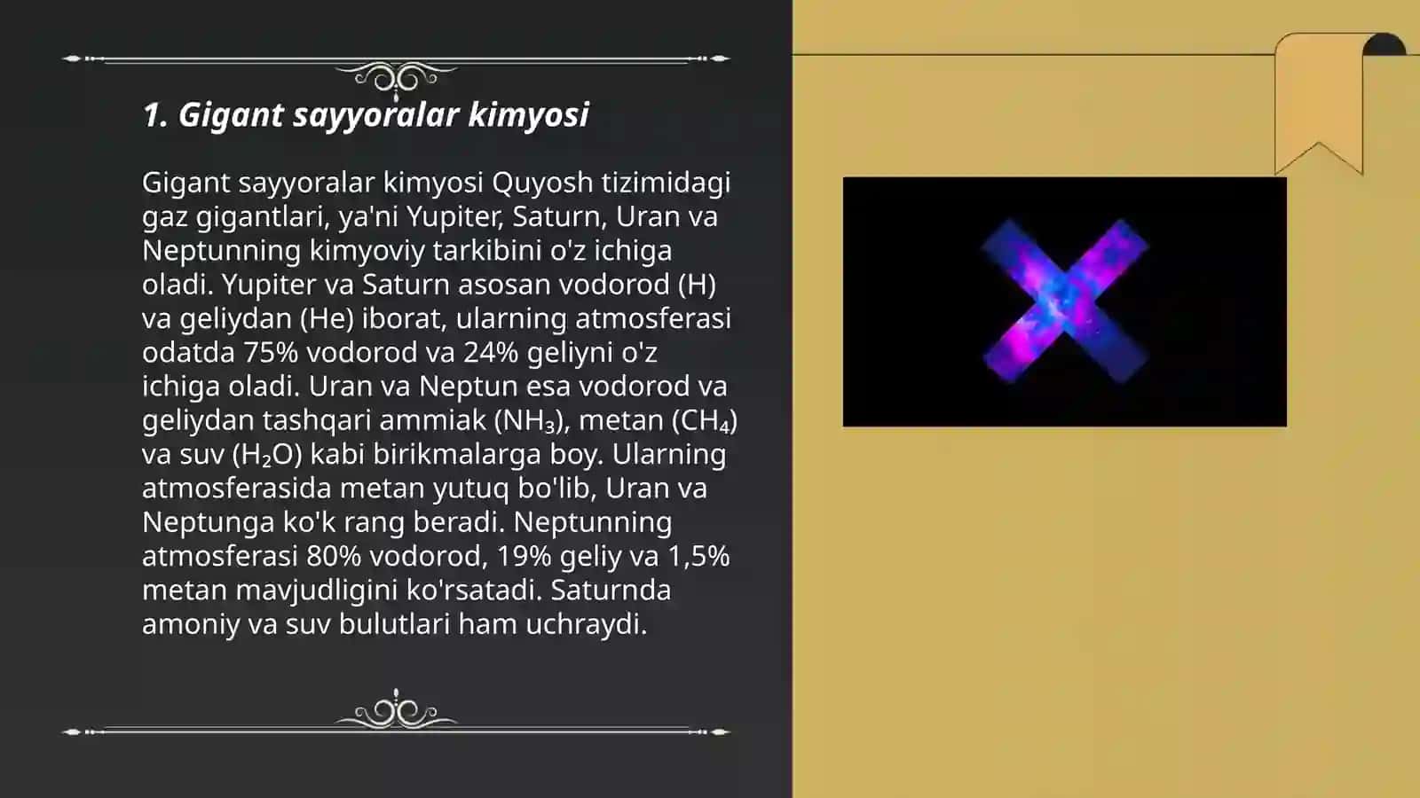 Gigant sayyoralar kimyosi 3