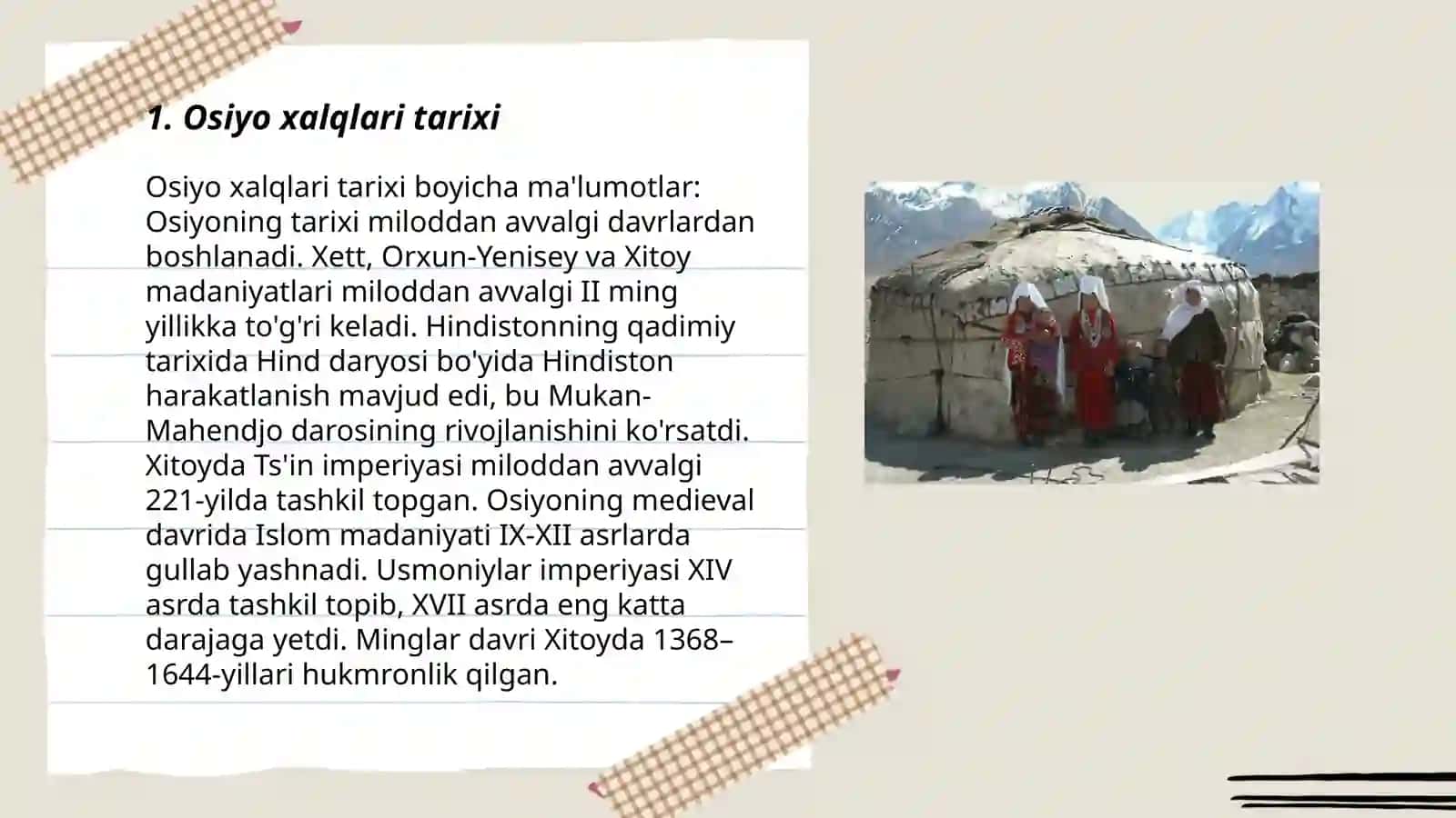 Osiyo xalqlari etnologiyasi 3