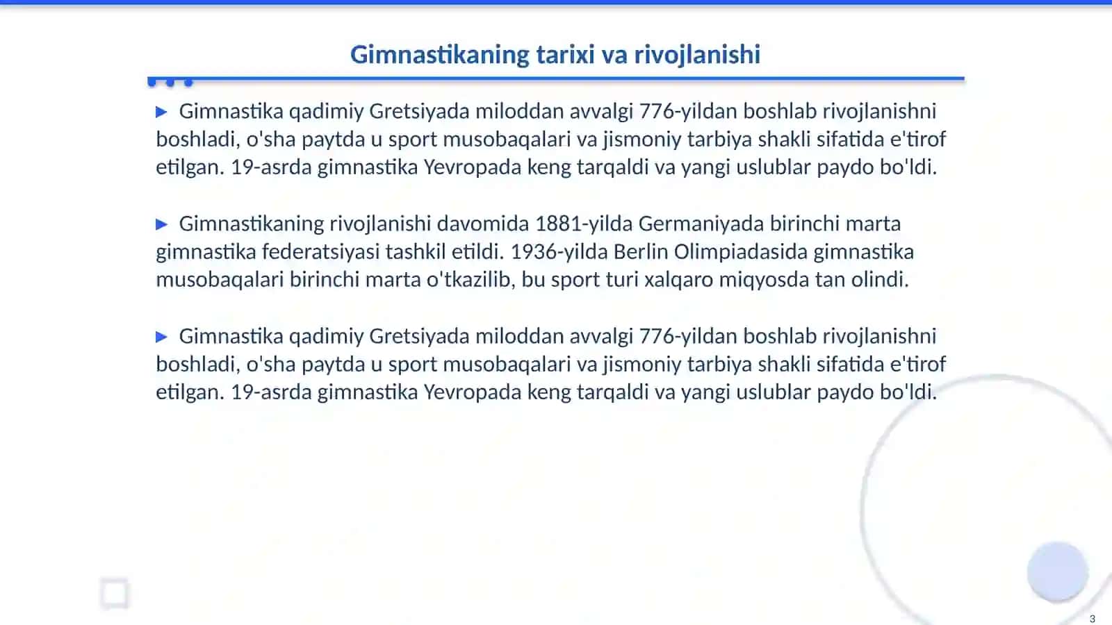 Gimnastikaning turlari 3