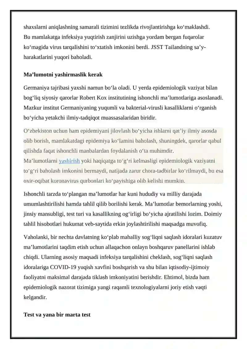 Pandemiya chora-tadbirlari 3