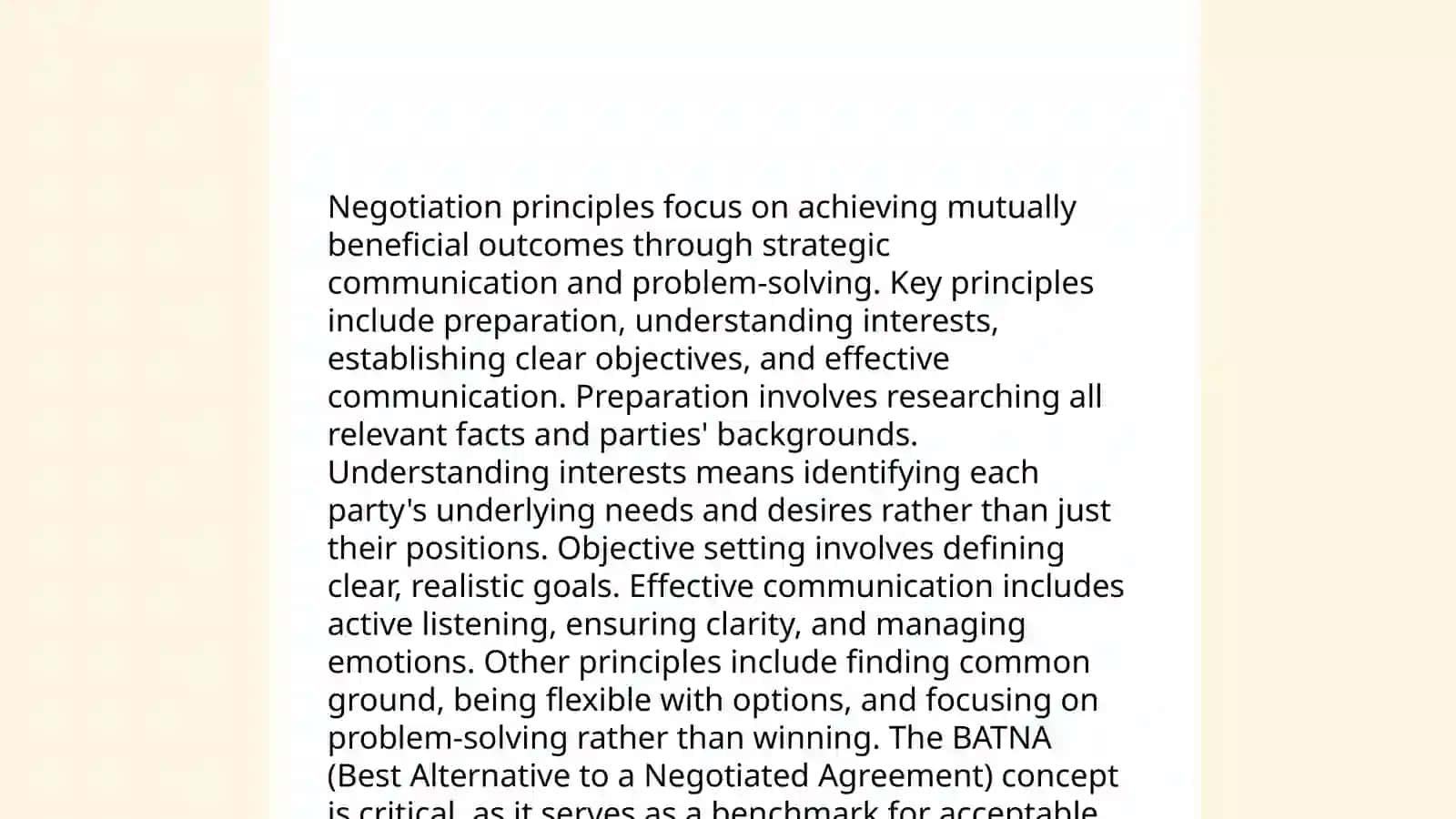 The art of negotiation 3