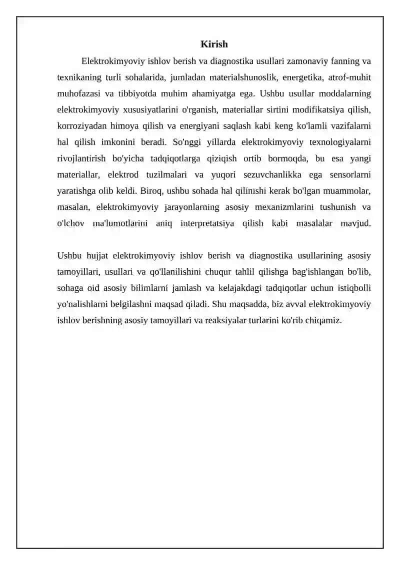Elektrokimyoviy ishlov va diagnostika usullari 3