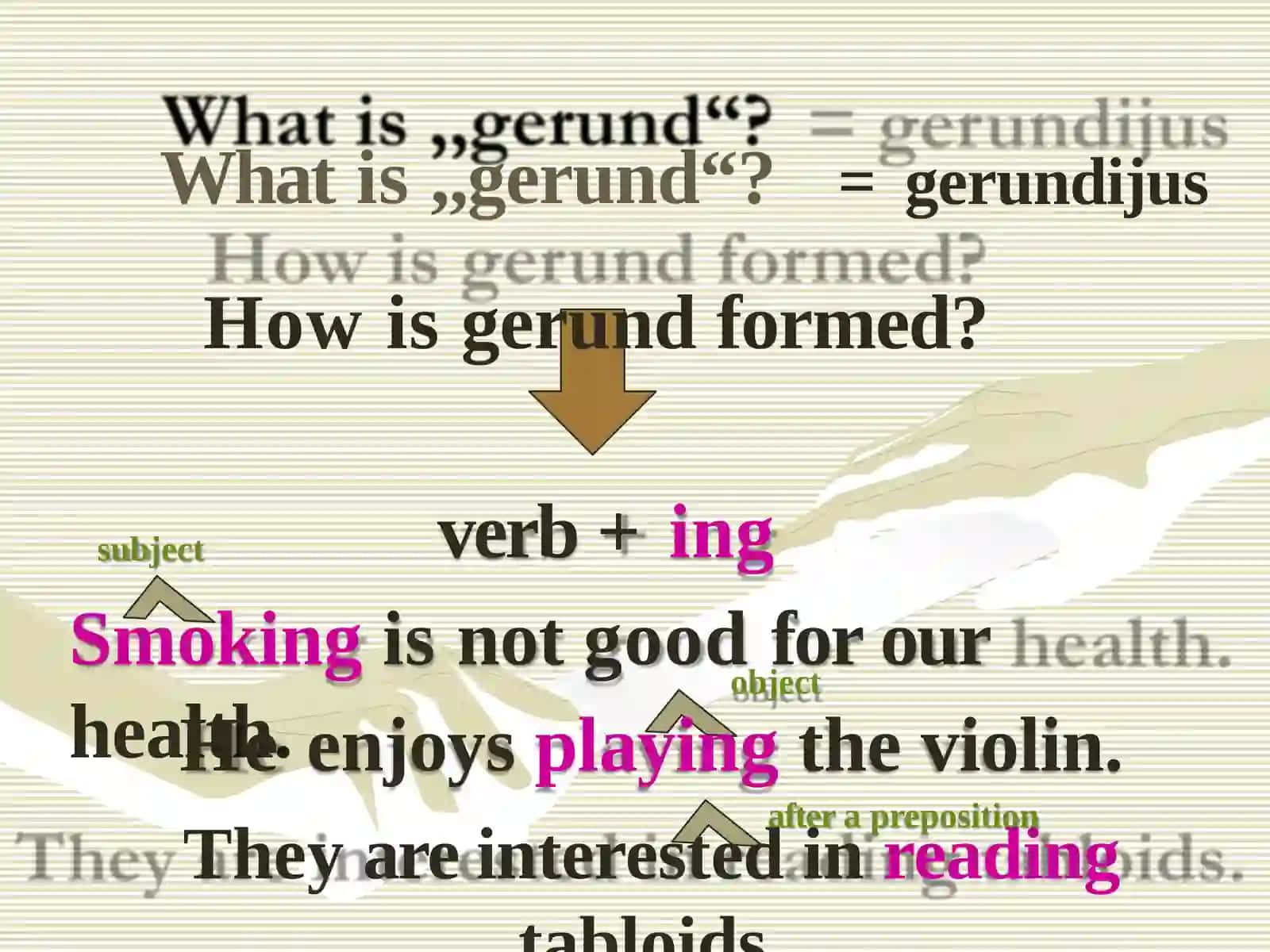 Verb patterns 3