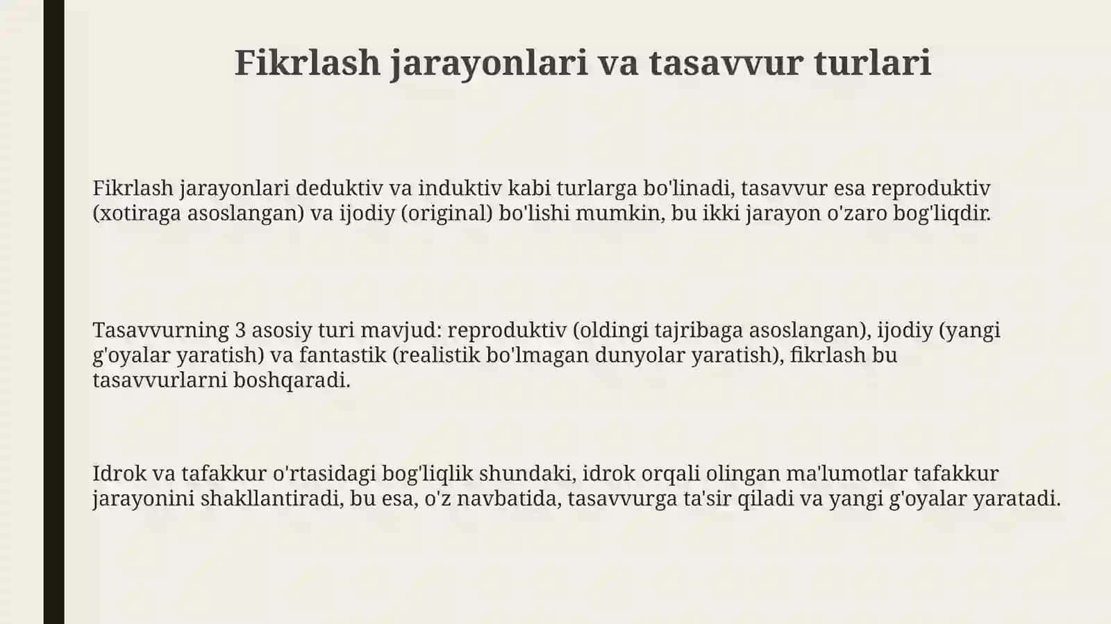 Xayol jarayonlari va xayol turlari 3