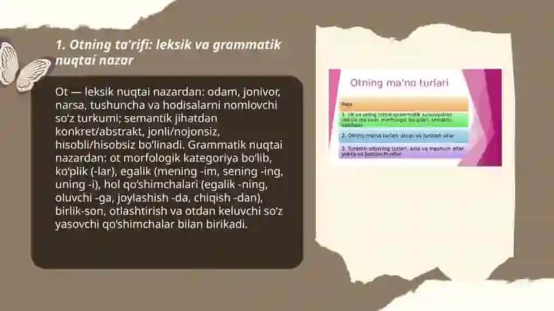 Otning ta'rifi leksik va grammatik xususiyatlari 3