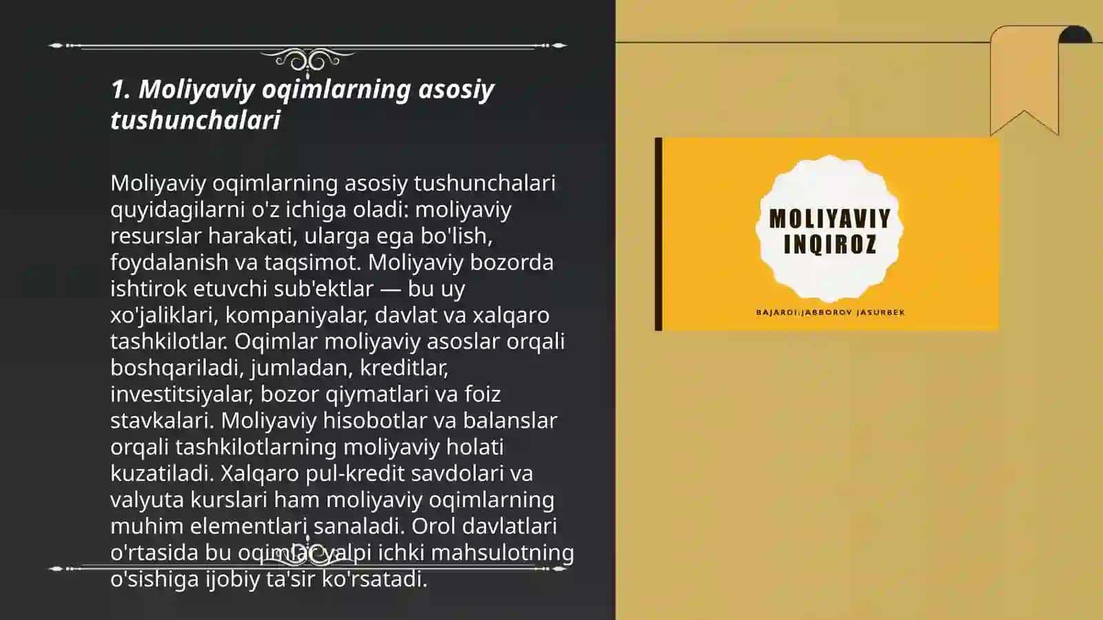 Moliyaviy oqimlar 3