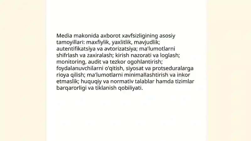 Media mákanda informaciya qáwipsizligi 3