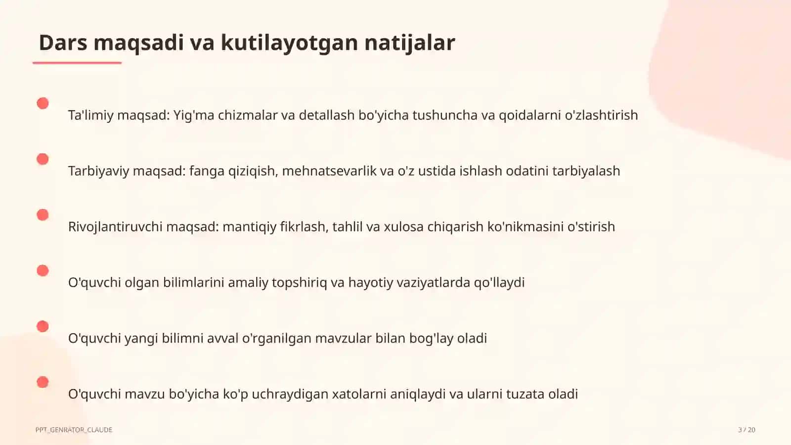 Yig'ma chizmalar va detallash (9-sinf) 3