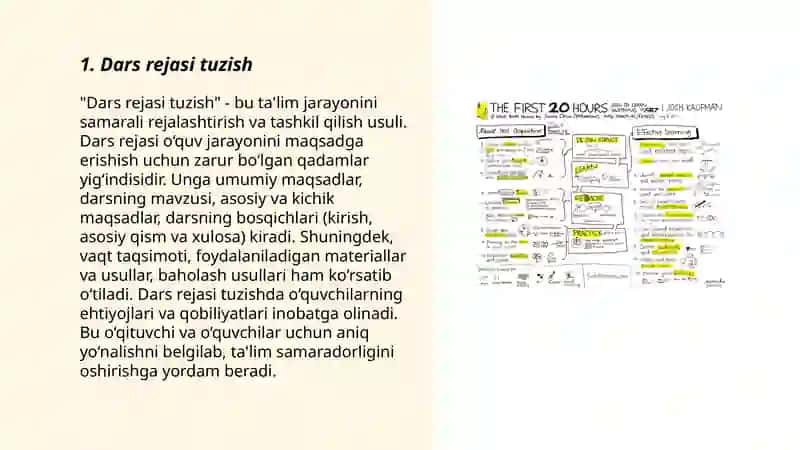 Dars rejasi tuzish 3