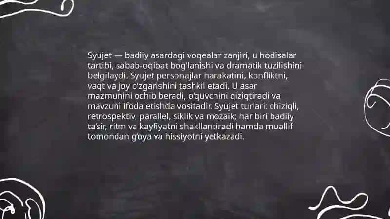 Syujet turlari 3