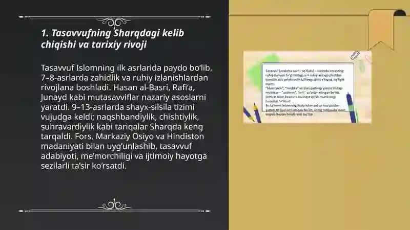 Tasavvuf va Sharq madaniyati 3