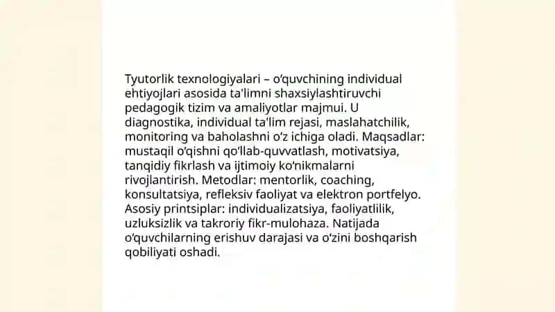 Tyutorlik texnologiyalari 3