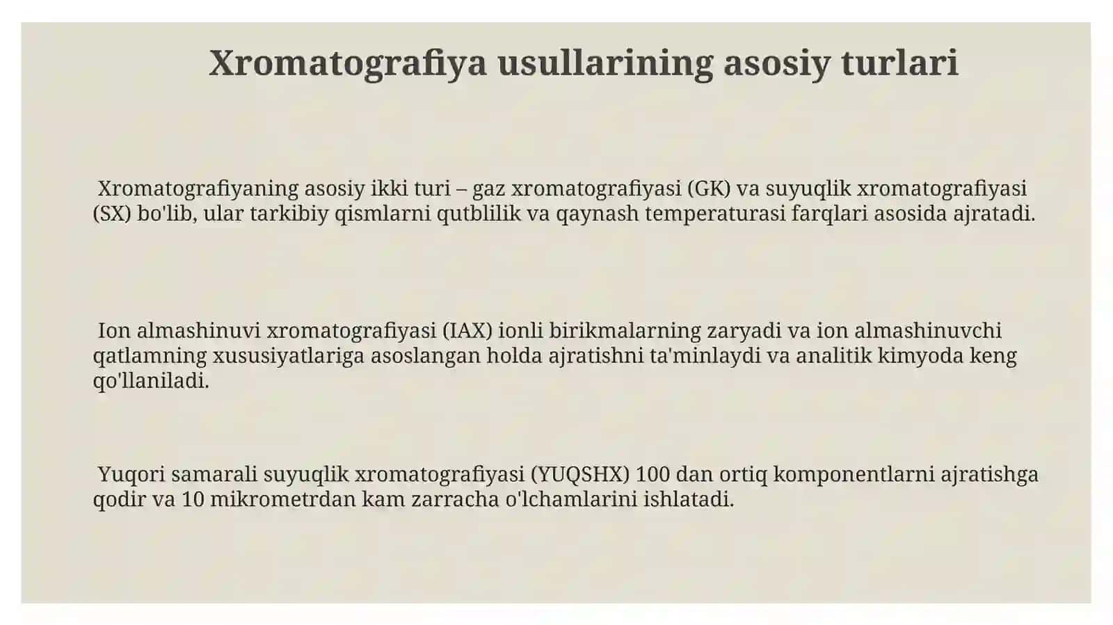 Xromotografik analiz usullari 3