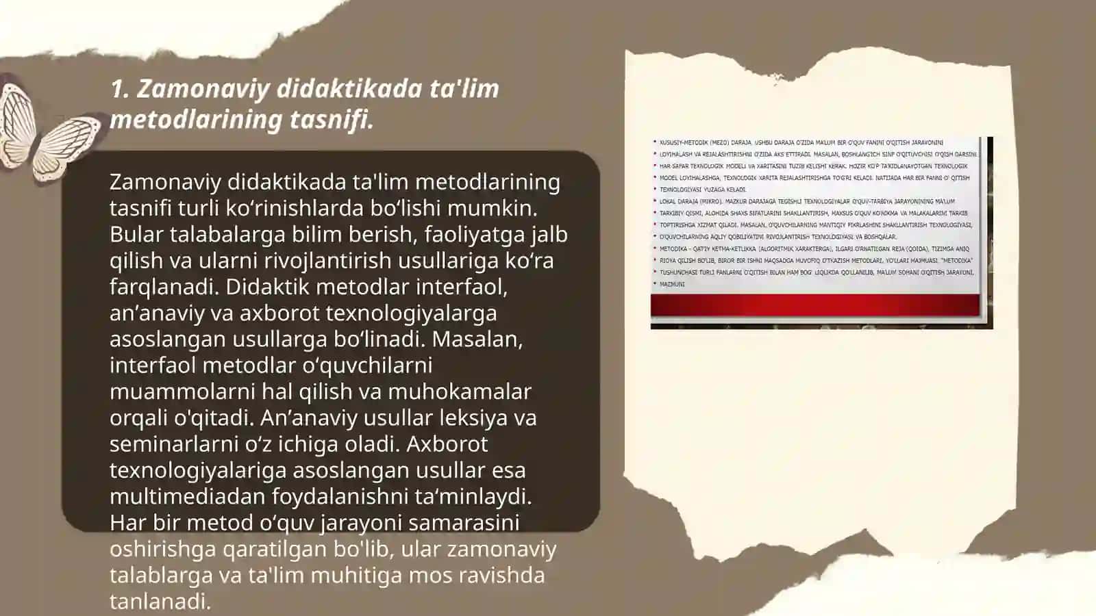 Zamonaviy didaktikada ta'lim metodlarining tasnifi 3