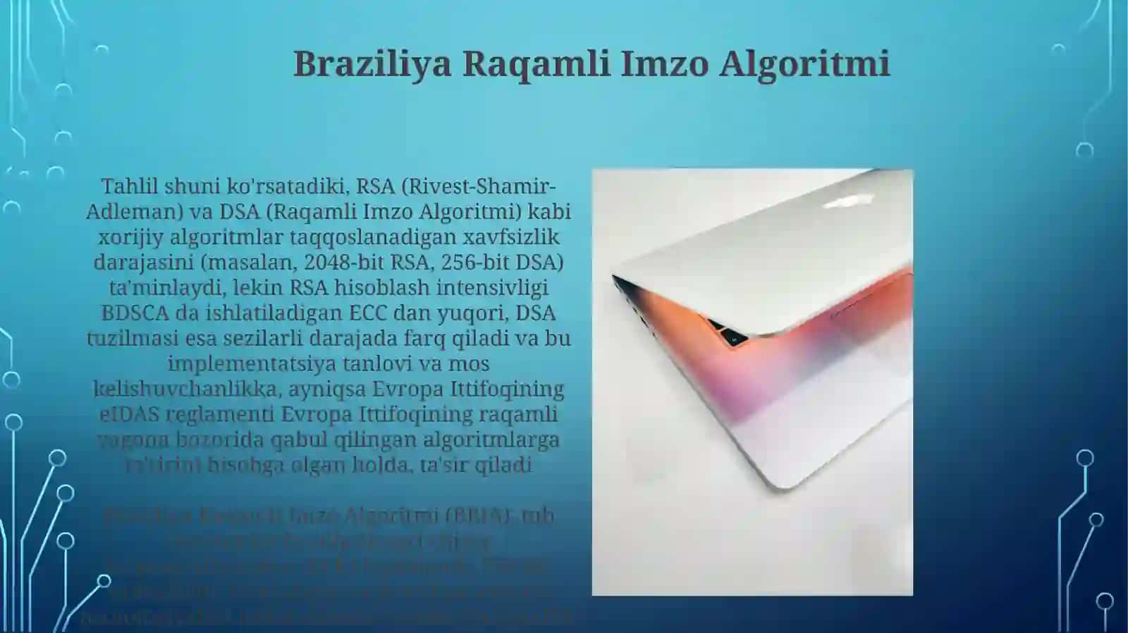 Braziliya Raqamli Imzo Algoritmi 3