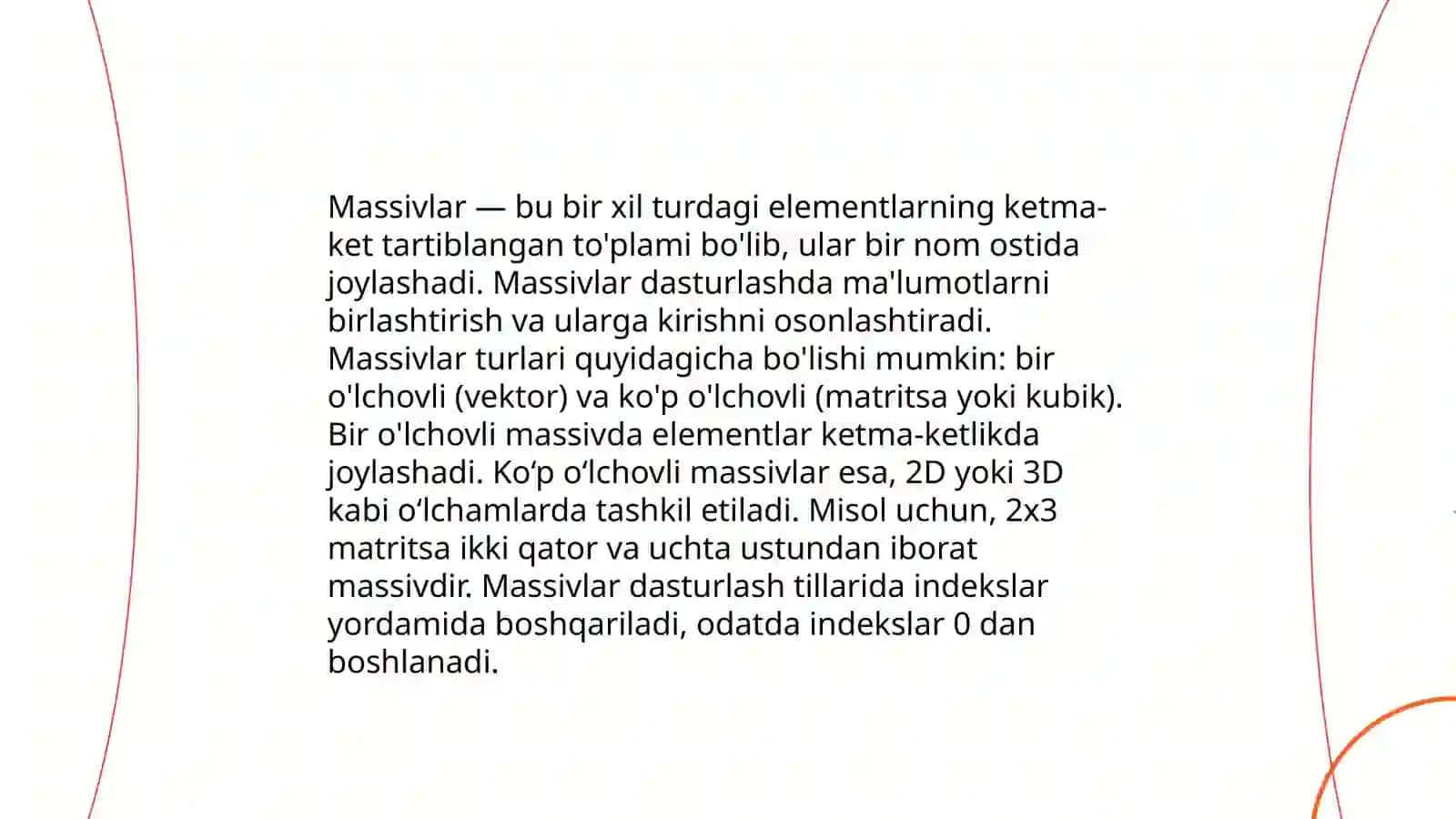 Massivlardan Foydalanish 3