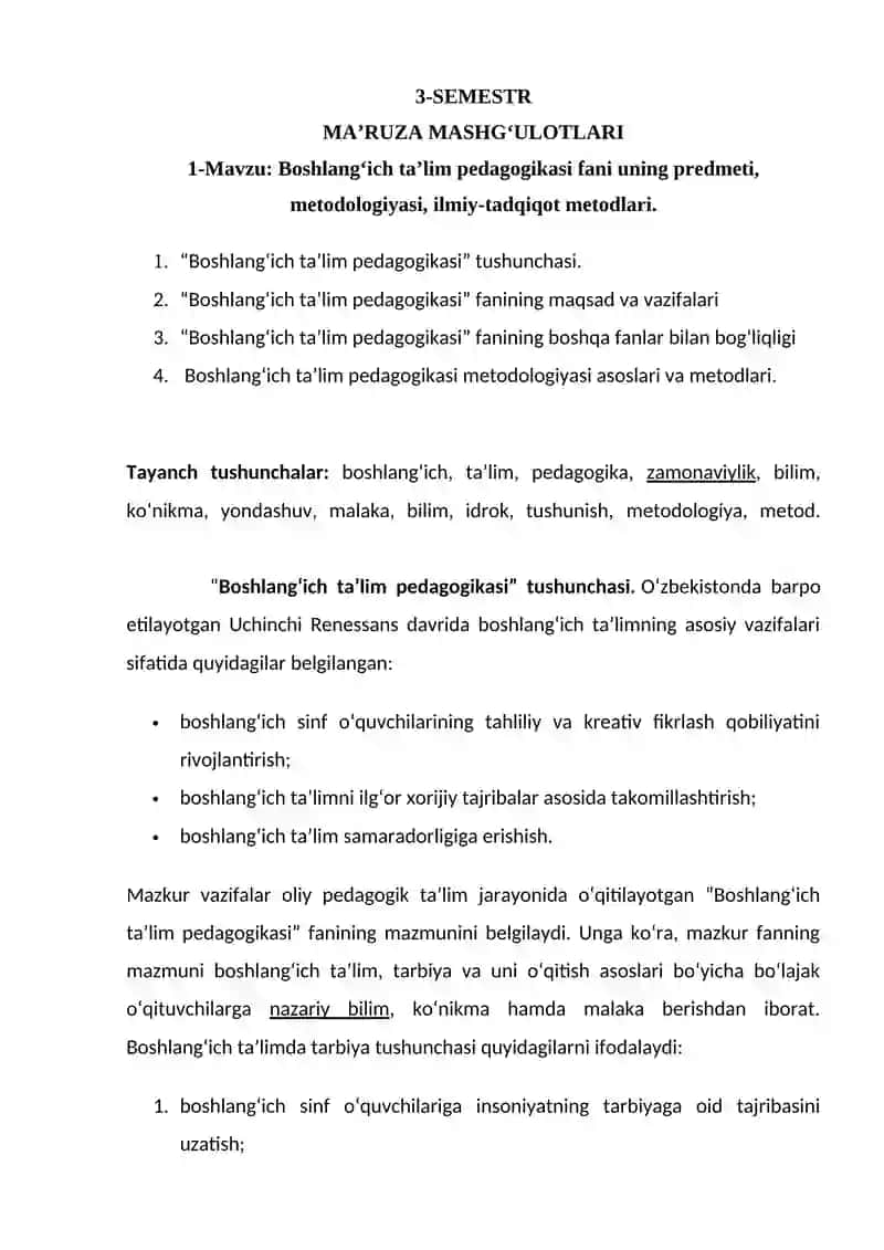 Boshlang‘ich ta’lim pedagogikasi 3