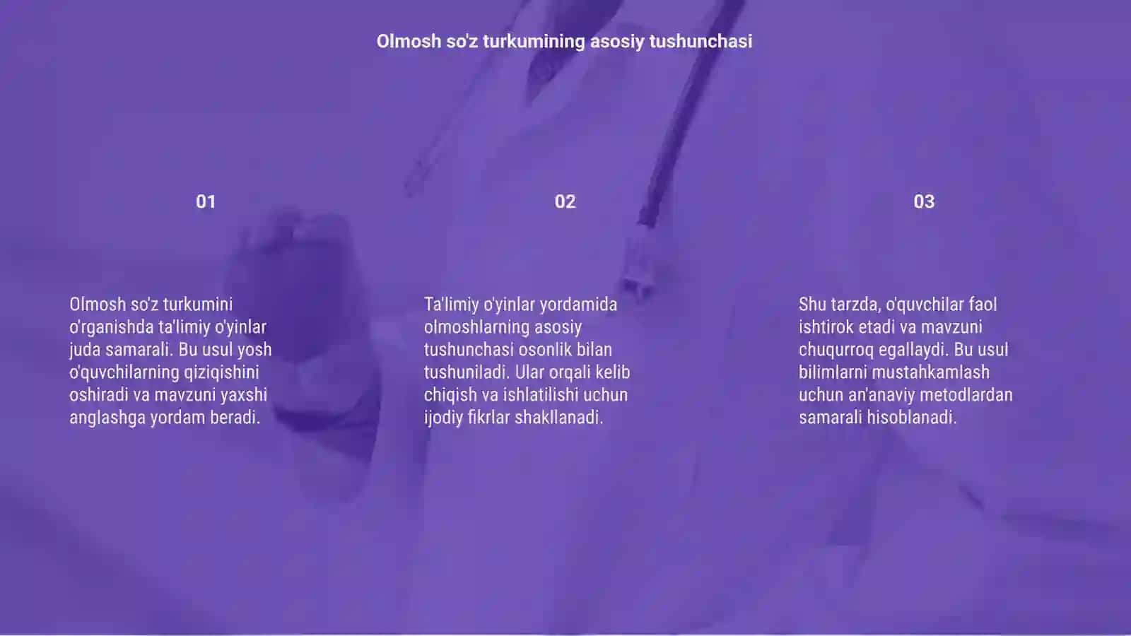 Olmosh so'z turkumini o'rganishda ta'limiy o'yinlardan foydalanish 3