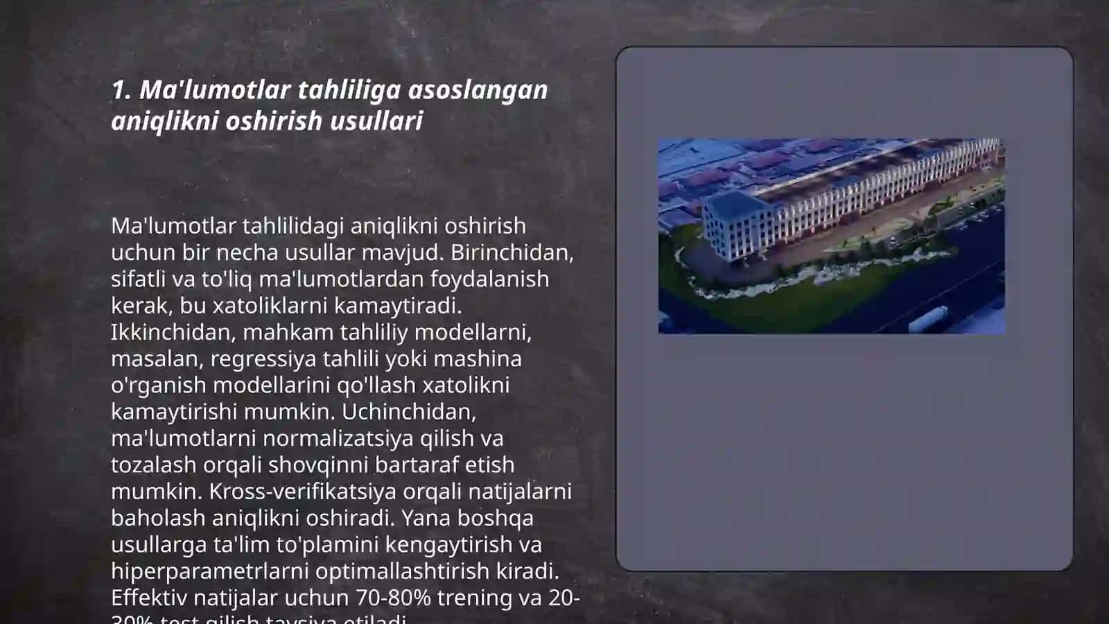 Mm usullarining aniqligini oshirish yoʻllari bilan tanishish 3