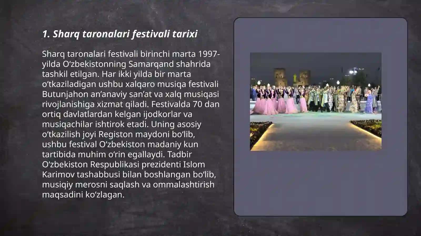 Sharq taronalari festivali tarixi 3