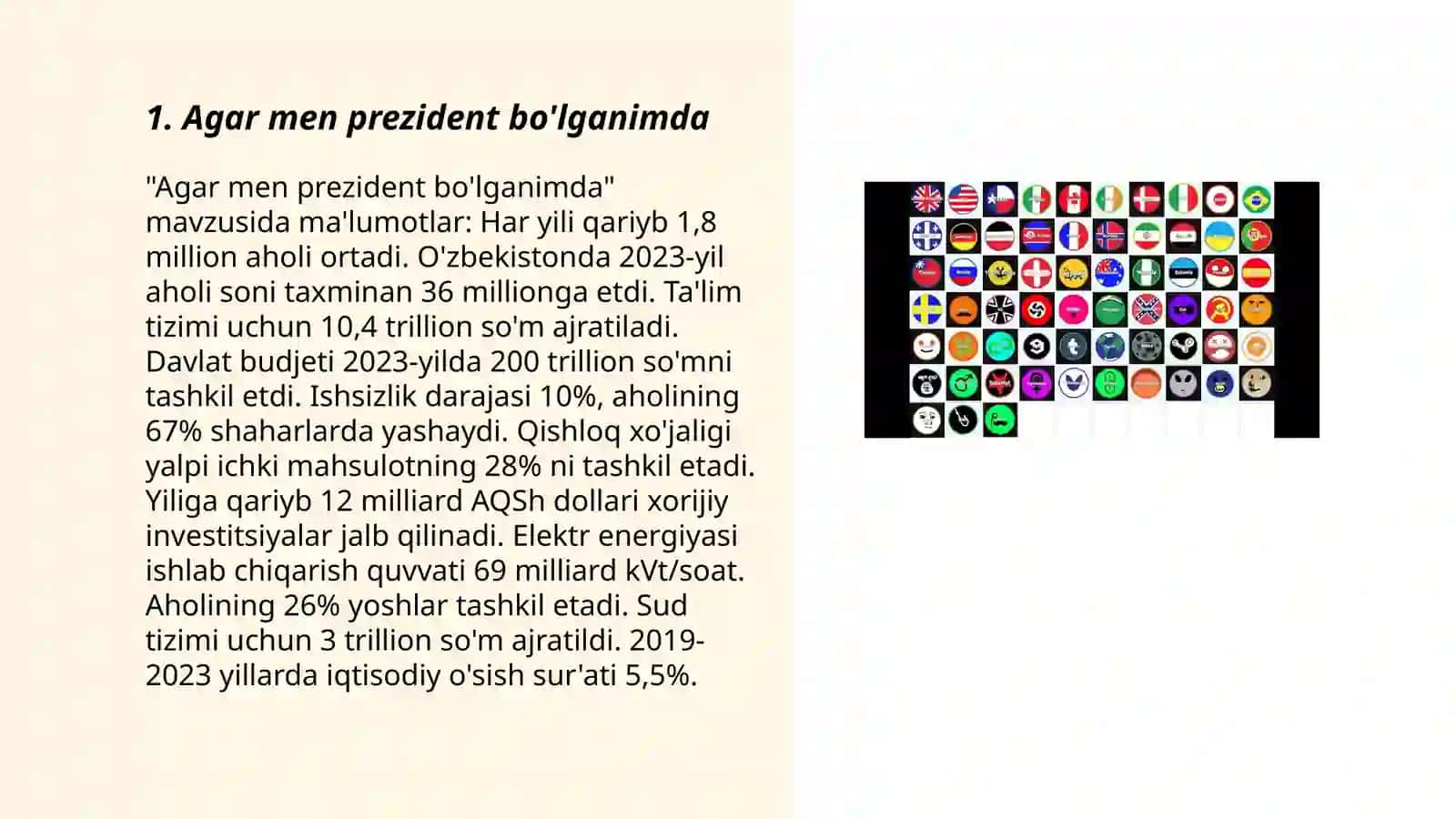 Agar men prezident bo'lganimda 3