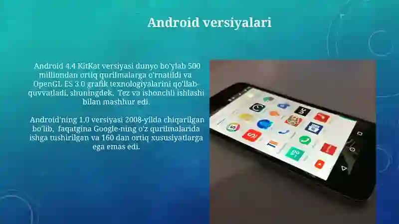 Android Operatsion Sistemining Umumiy Ko'rinishi 3