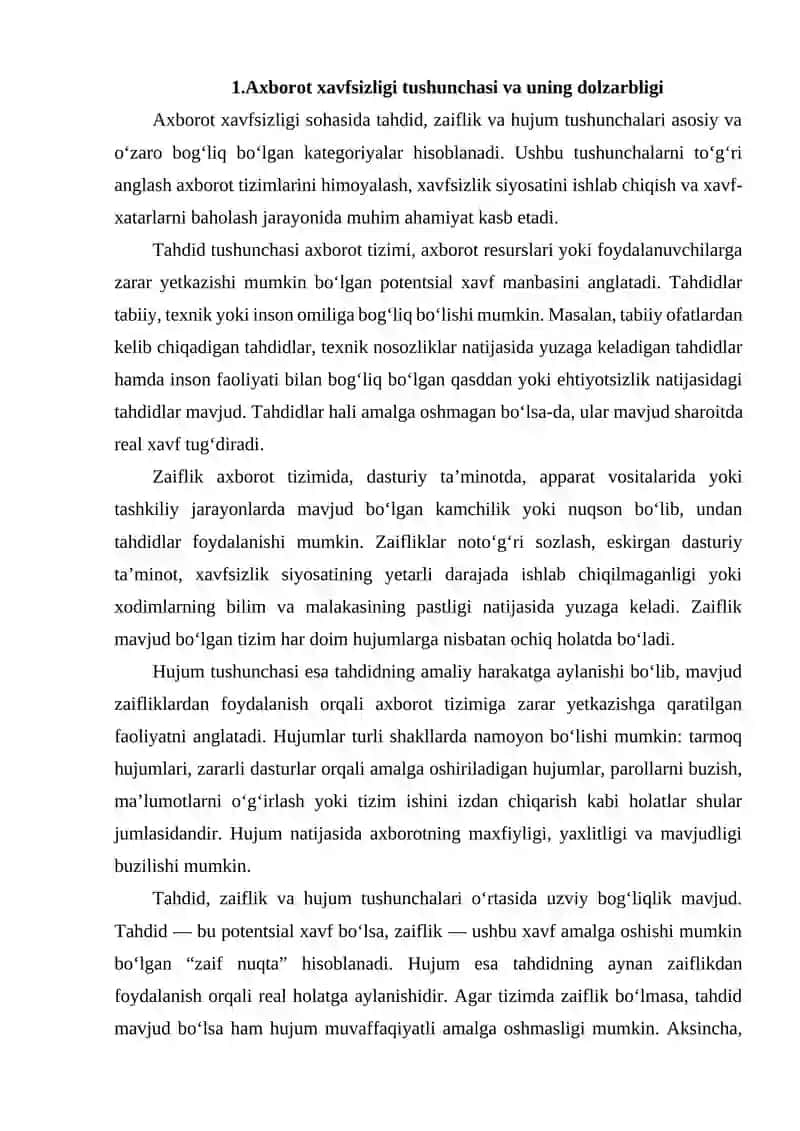 TAHDID, ZAIFLIK VA HUJUM TUSHUNCHALARI 3
