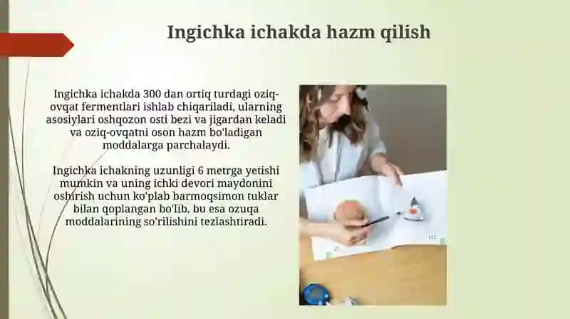 Ingichka ichakda hazm qilish 3
