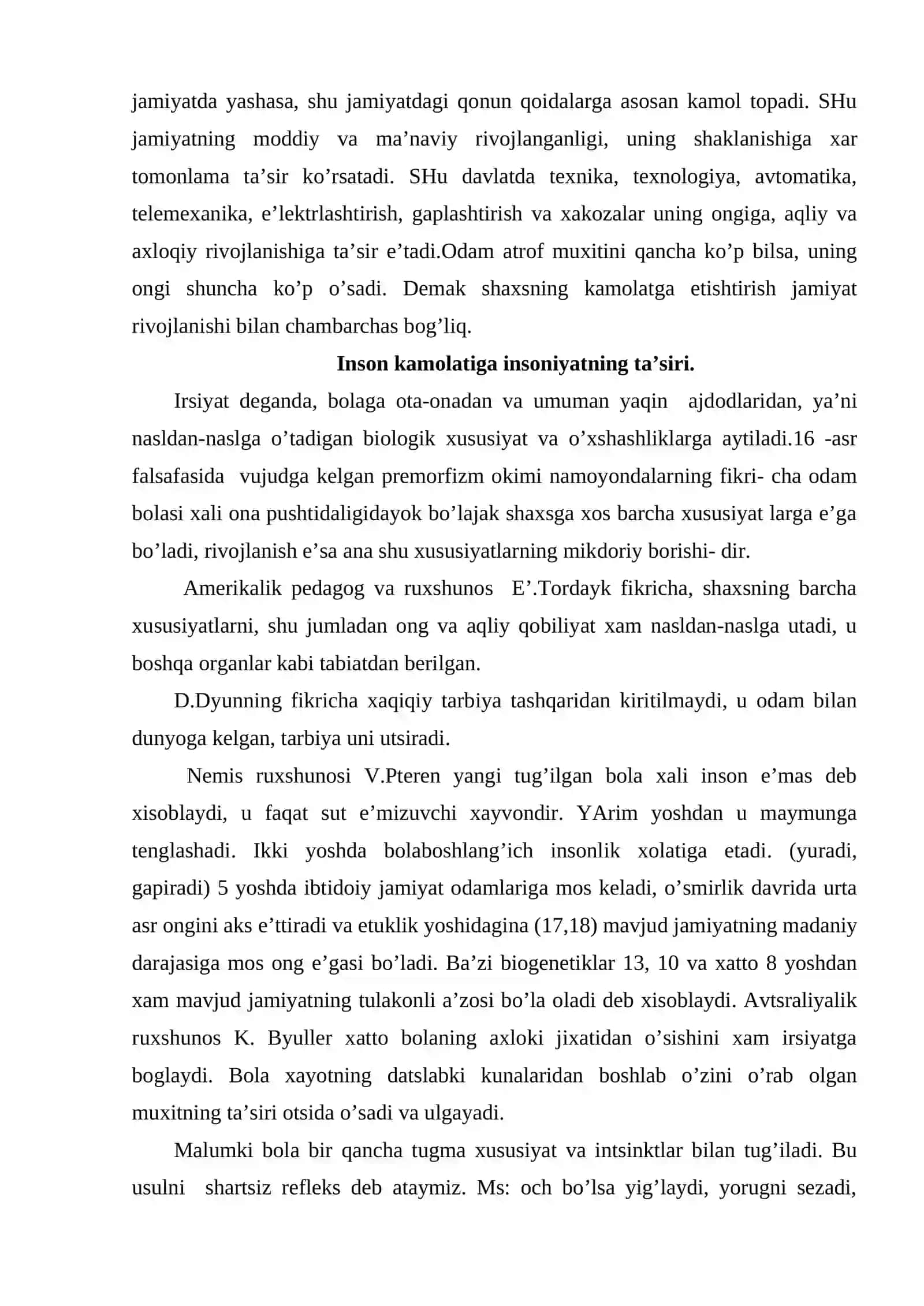 Shaxs va uning rivojlanishi 3