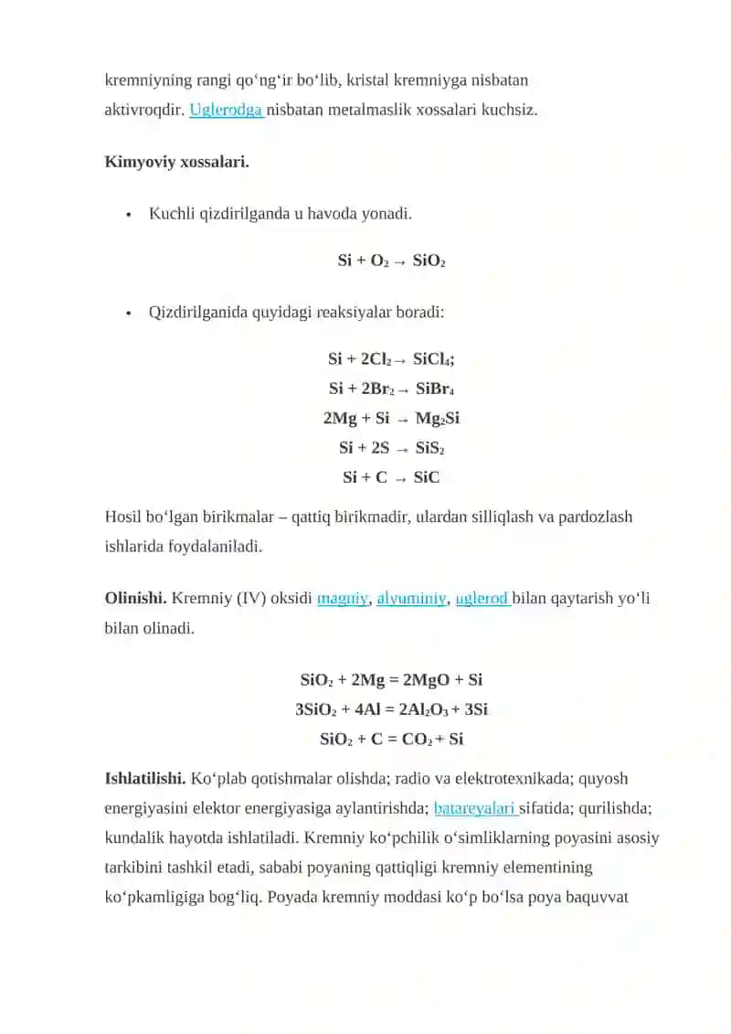 Kremniy elementi 3
