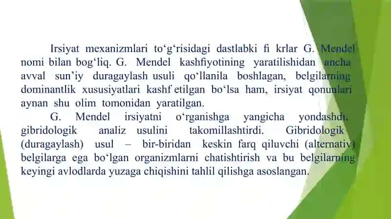 irsiyatning umumiy qonuniyatlari 3